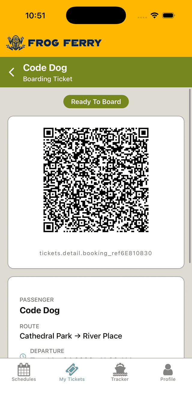 Boarding Pass Screen