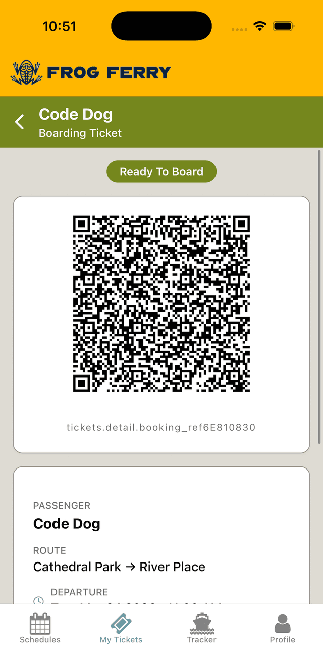 Boarding Pass Screen